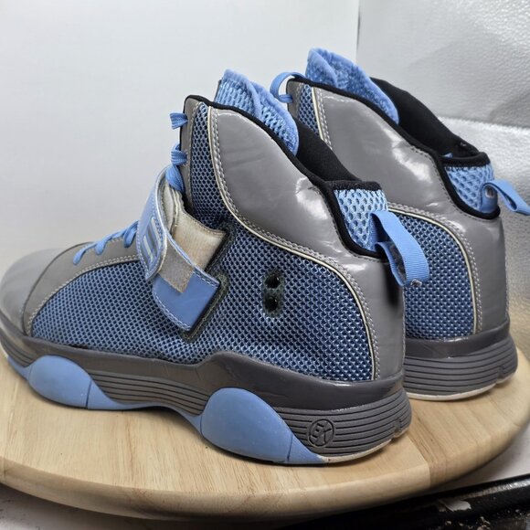 EKTIO Basketball Grey/Blue Men's Shoes Anti Ankle Sprain SIZE 14 - RARE - Picture 7 of 9